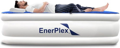 EnerPlex Air Mattress - Self-Inflating Blow Up Bed with Neck Support | Portable Travel & Home Use