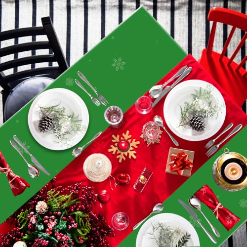 3-Pack Christmas Tablecloths 108x54 Inch Waterproof Holiday Party Decor