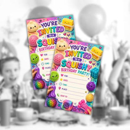 Party Invitation Postcards 30-Pack - 4x6 Blank Squish Birthday Favors