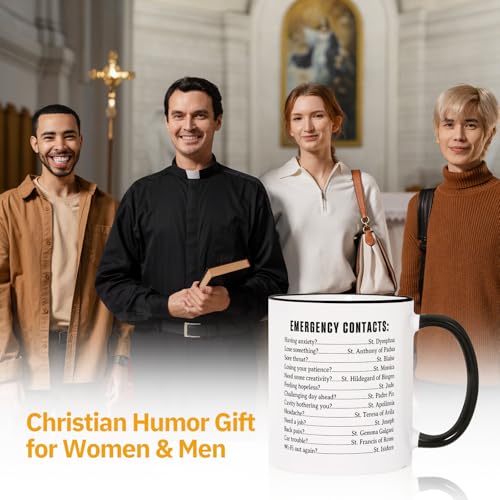 Funny Catholic Mug 11oz - Christian & Religious Coffee Cup Gift for Women Men