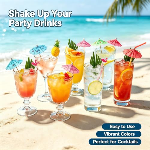 180PCS Cocktail Umbrellas and Picks Set for Drinks & Party Decor