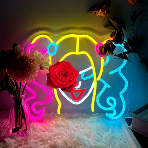 Joker Neon Sign LED Wall Art - USB Powered, Dimmable, 13.3x11 Inches