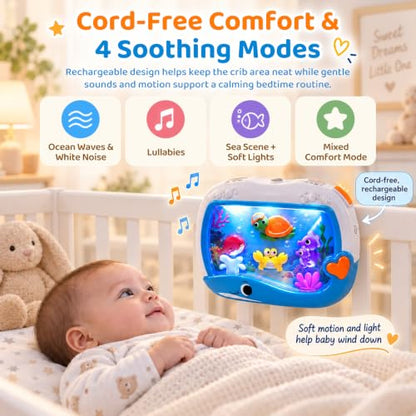Baby Sleep Soother White Noise Machine with Night Light & Remote