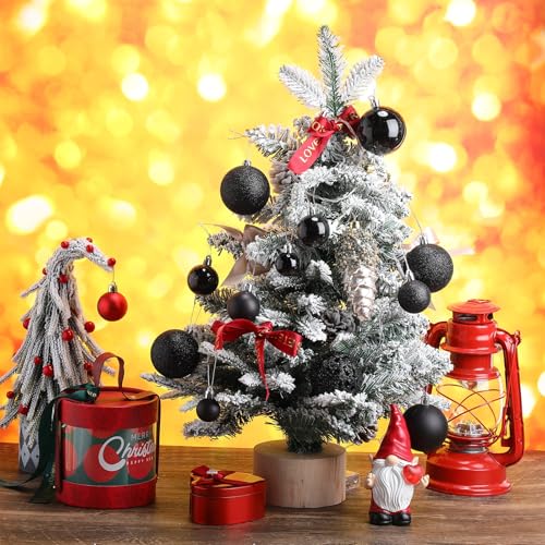Christmas Ball Ornaments Set - Black 100 Pcs Holiday Decorations