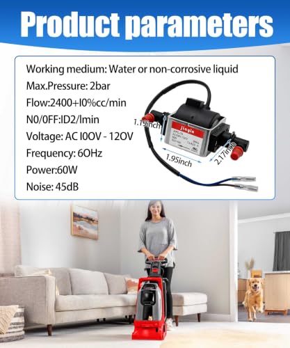AC 100V-120V Water Pump Solenoid 60W for Carpet Cleaner & Coffee Maker