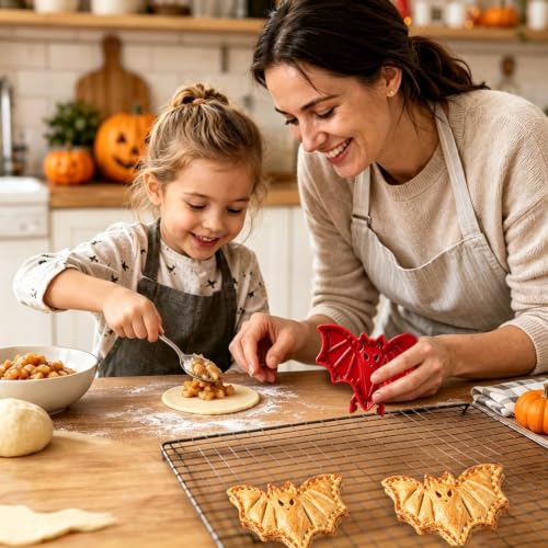 Halloween Mini Pie Mold Set - Fall Baking Dough Press Cutter, Molds-C