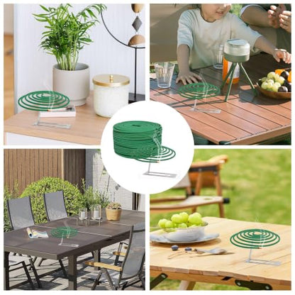 Citronella Incense Coils for Outdoor & Indoor Use - 48 Count with 2 Stands - Long-Lasting Mosquito Repellent