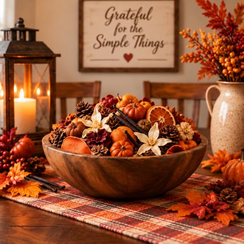 Vanilla Pumpkin Potpourri - Fall Home Decor - 7 oz - Scented Decorative Mix