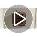 24 Inch Wall Mounted Bathroom Medicine Cabinet with Towel Bar - Walnut