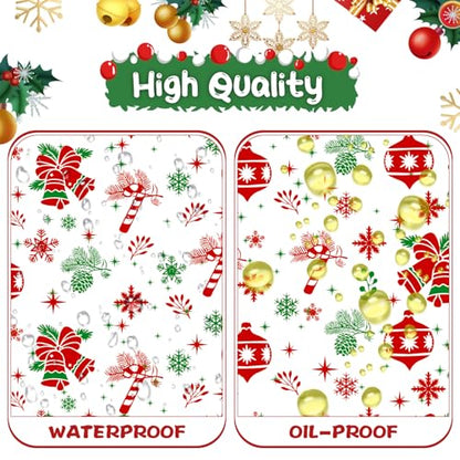 Christmas Wax Paper Sheets 100 Pack Food Wraps for Baking & Food Packaging