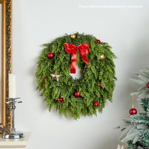 9FT Artificial Cedar Garland for Christmas Decoration Indoor - Lifelong Faux Greenery