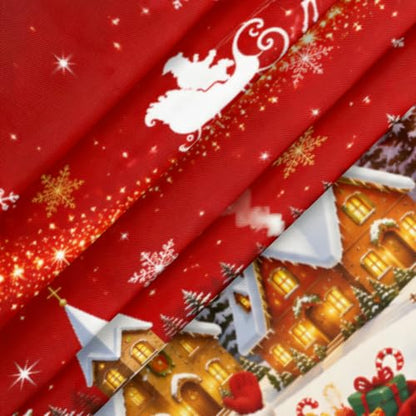 A03 Christmas Round Fitted Tablecloth 42 Inch Xmas Decor Elastic Waterproof