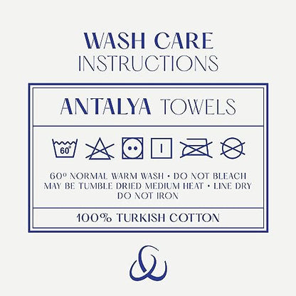 Turkish Cotton Bath Sheets Set of 2 - 59x35 Inches, Soft & Absorbent White