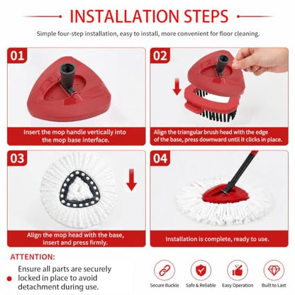10 Pack Microfiber Mop Head Replacements for Spin Mop Systems - EasyWring Compatible