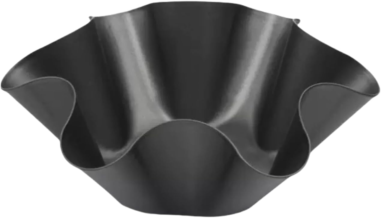 Skiennix Non-Stick Baking Bowls - Carbon Steel Tortilla Bowl Maker | 1 Pc Black Salad Bowl Pan