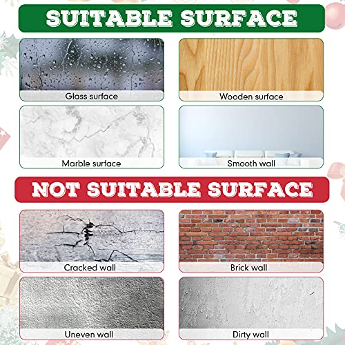 3 Pieces Christmas Wall Decals Snowflakes Quotes Holiday Stickers for Door & Wall Decor