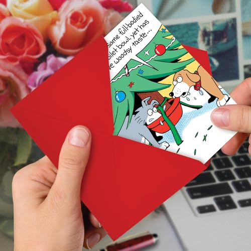 NobleWorks Christmas Funny Greeting Cards Boxed Full-Bodied Flavor - 12 Pack