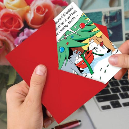 NobleWorks Christmas Funny Greeting Cards Boxed Full-Bodied Flavor - 12 Pack