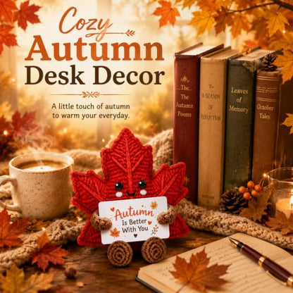 Autumn Fall Gifts for Women Friends Coworkers Stuffed Animal - Leaves Decor