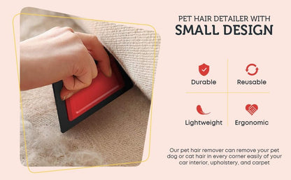 Skiennix Mini Pet Hair Lint Remover - Effective Dog & Cat Fur Detailer for Auto & Home Use