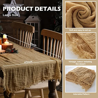 Nativity Scene Table Runner 47x70 Inch Burlap Rustic Christmas Decor - Variation 1