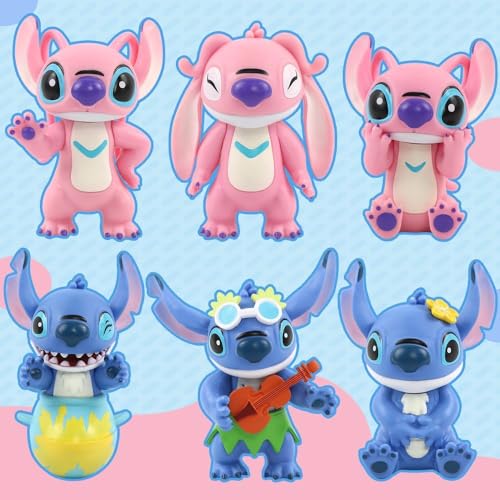6 Pack Anime Collectible Figures - Creative Model Ornaments for Fans