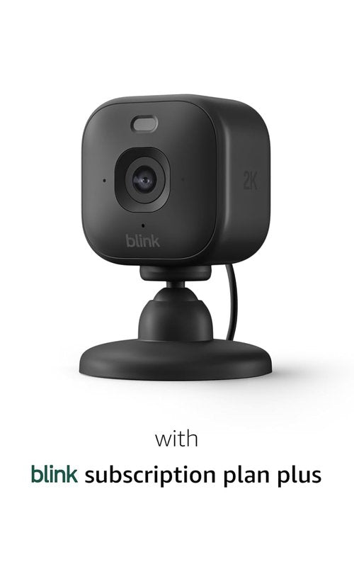 Blink Mini 2K+ Security Camera - Indoor Home & Pet Monitoring with Night Vision, Motion Detection | Black