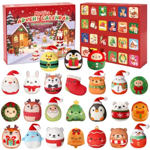 Advent Calendar 2026 - 24 Plush Mini Toys, Gift Box Included - Variation: 24-PACK