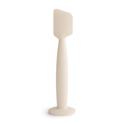 Mushie Diaper Cream Applicator - Soft Silicone Design with Suction Base | Shifting Sand Color