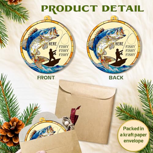 Fishing Ornament - Fishy Variation for Christmas Tree Decor - Unique Fish Gift