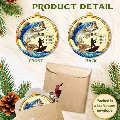 Fishing Ornament - Fishy Variation for Christmas Tree Decor - Unique Fish Gift