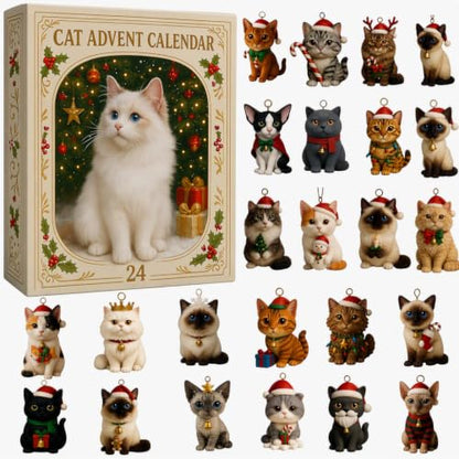 2026 Cat Advent Calendar - 24 Day Christmas Countdown for Cat Lovers - Cat A Variation
