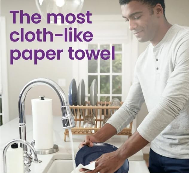Viva Signature Cloth Paper Towels - 129 Sheets Per Roll | 2 Triple Rolls for Superior Absorbency