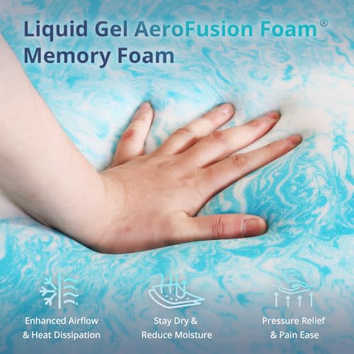 Full Size 3 Inch Gel Infused Memory Foam Mattress Topper - White