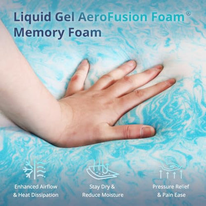 Full Size 3 Inch Gel Infused Memory Foam Mattress Topper - White