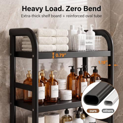 Over The Toilet Storage Rack Black Bathroom Organizer Space Saver