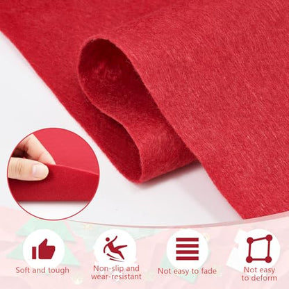 Boao Red Carpet Runner for Weddings and Events, 65 ft Long, Fake Snow Decor