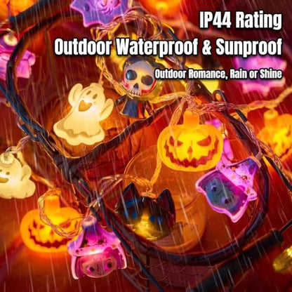 Halloween String Lights 19.7ft with 40 Colorful LEDs & 8 Modes - USB Powered - Variation of 40