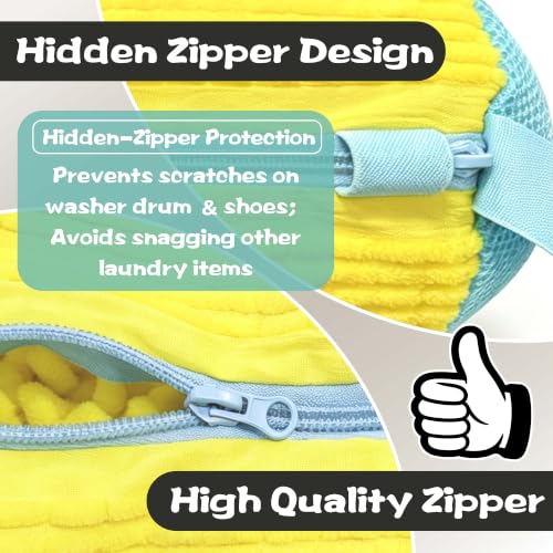 Reusable Shoe Wash Bag with Self-Locking Zipper for Sneakers & Boots