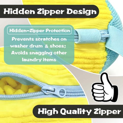 Reusable Shoe Wash Bag with Self-Locking Zipper for Sneakers & Boots