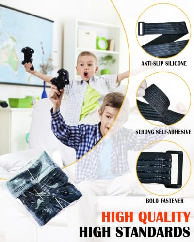 Deep Black 4Pcs Sectional Couch Connectors Bands with Anti-Slip Silicone