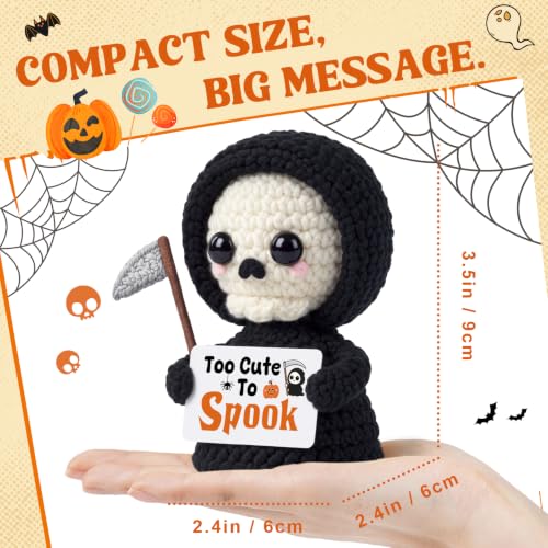 Mini Gothic Grim Reaper Halloween Decor - Cute Spooky Desk Ornament
