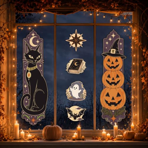Halloween Door Decorations Set - Large Cutouts for Home & Party Decor