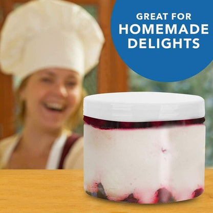 Healthy Packers Slime Containers - Water-Tight 8 oz Jars with Labels | 12 Pack, BPA Free