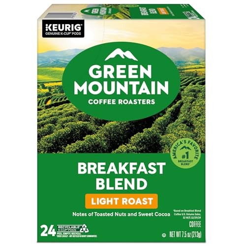 Green Mountain Coffee Roasters Breakfast Blend Single-Serve Keurig K-Cup Pods, Light Roast Coffee, 96 Count