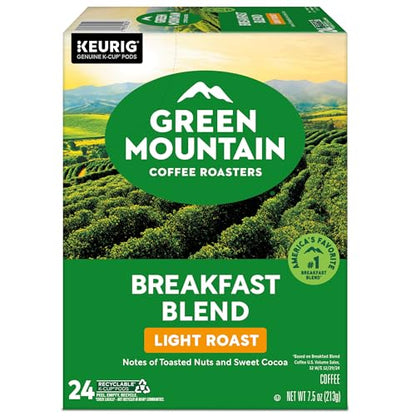 Green Mountain Coffee Roasters Breakfast Blend Single-Serve Keurig K-Cup Pods, Light Roast Coffee, 96 Count