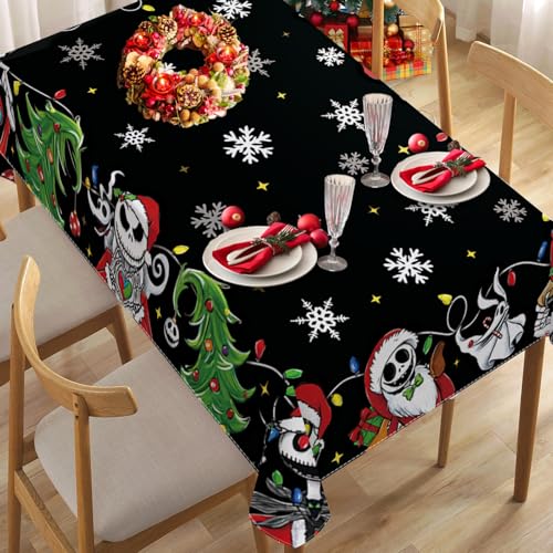 Christmas Jack Rectangle Tablecloth 60 x 84 Inches - Holiday Decor