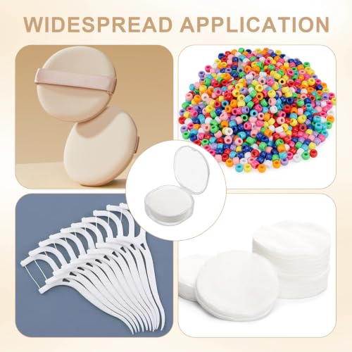 Plastic Cotton Pad Case 4 Pack Airtight Travel Makeup Remover Organizer