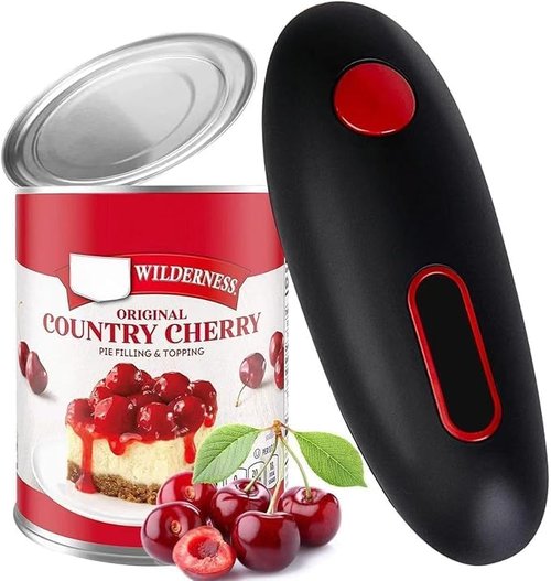 Electric Can Opener, No Sharp Edge Can Opener, One-Touch Electric Can Opener with Auto Shut,Best Kitchen Gadgets Electric Can Openers for Seniors with Arthritis