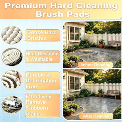 4-Pack Floor Scrub Brushes and Chenille Pads for Bissell Spinwave Mop 20393 2307